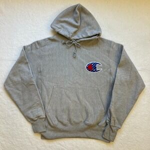 Champion‎ Reverse Weave Men's Hoodie Sweatshirt Grey Size S VTG NWT